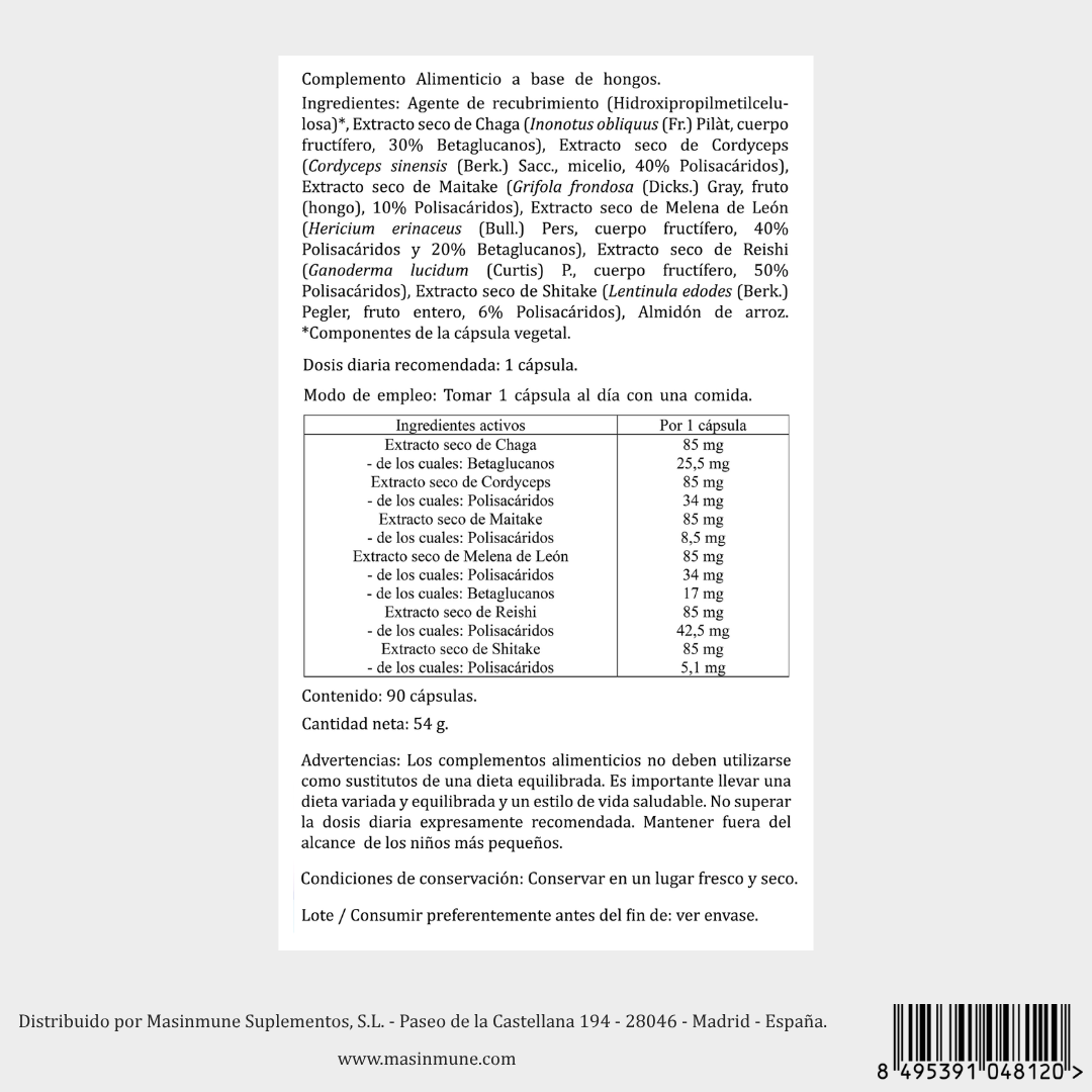 MULTIHONGOS - 90 Cápsulas