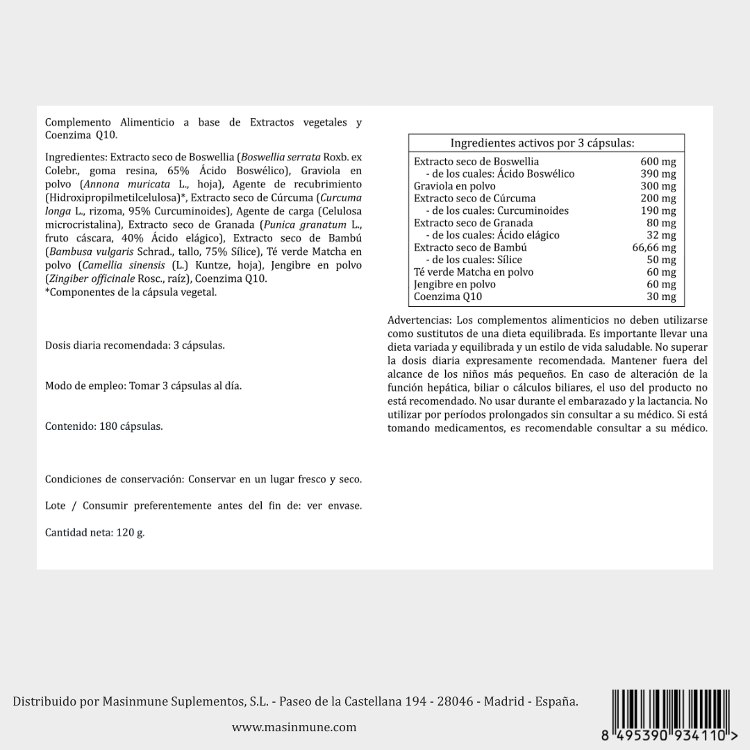 MASCÚRCUMA - 180 Cápsulas