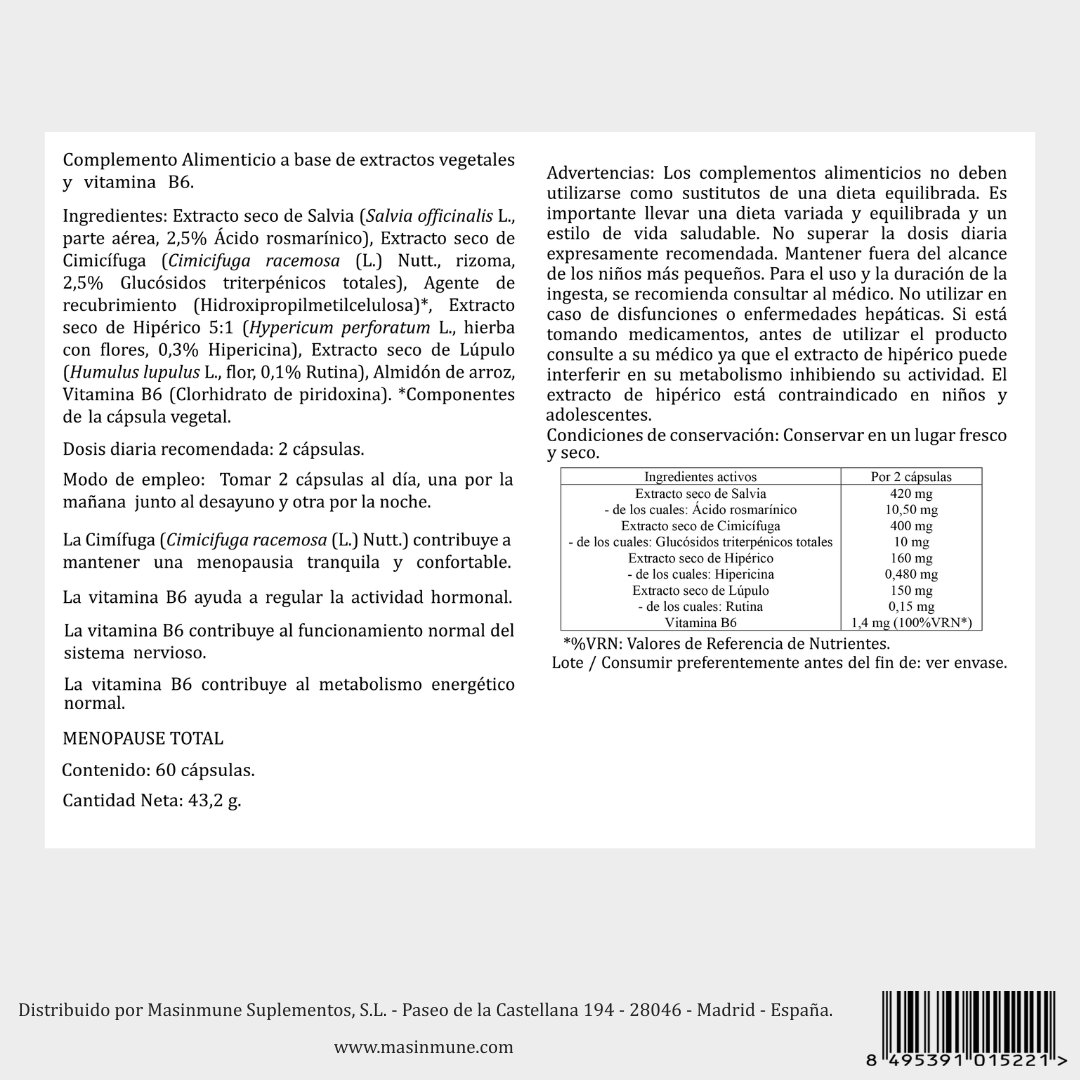 MENOPAUSE TOTAL – 60 Cápsulas