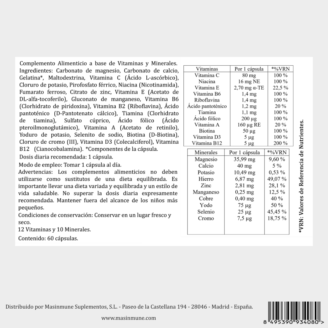 MULTIVITAMÍNICO COMPLEX - 60 Cápsulas