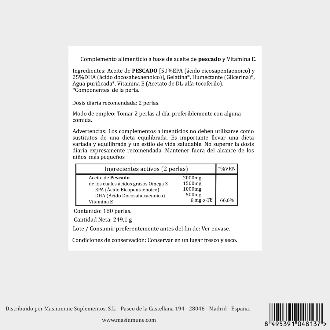OMEGA 3 - 180 Perlas