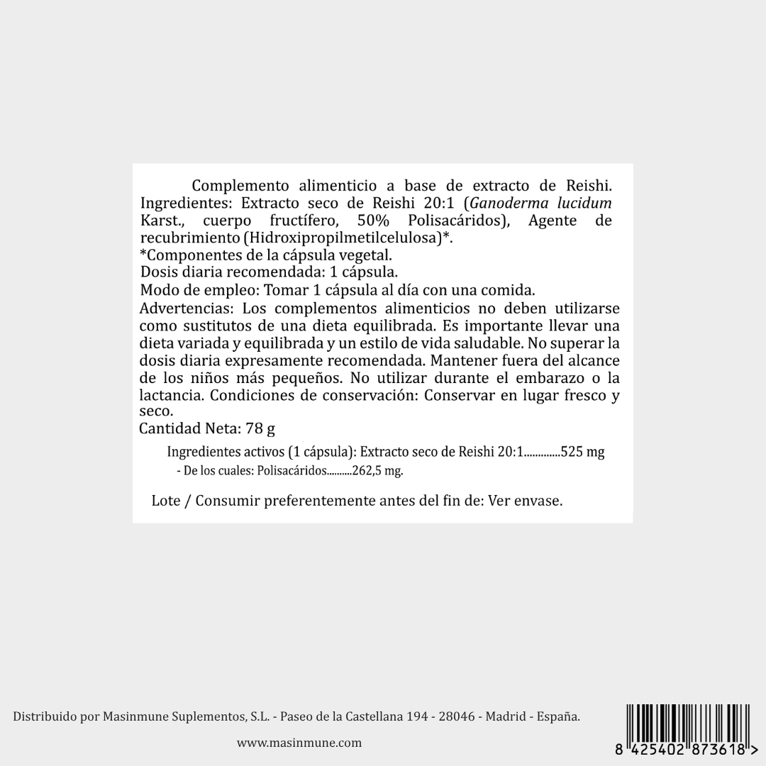 REISHI GANODERMA - 120 Cápsulas