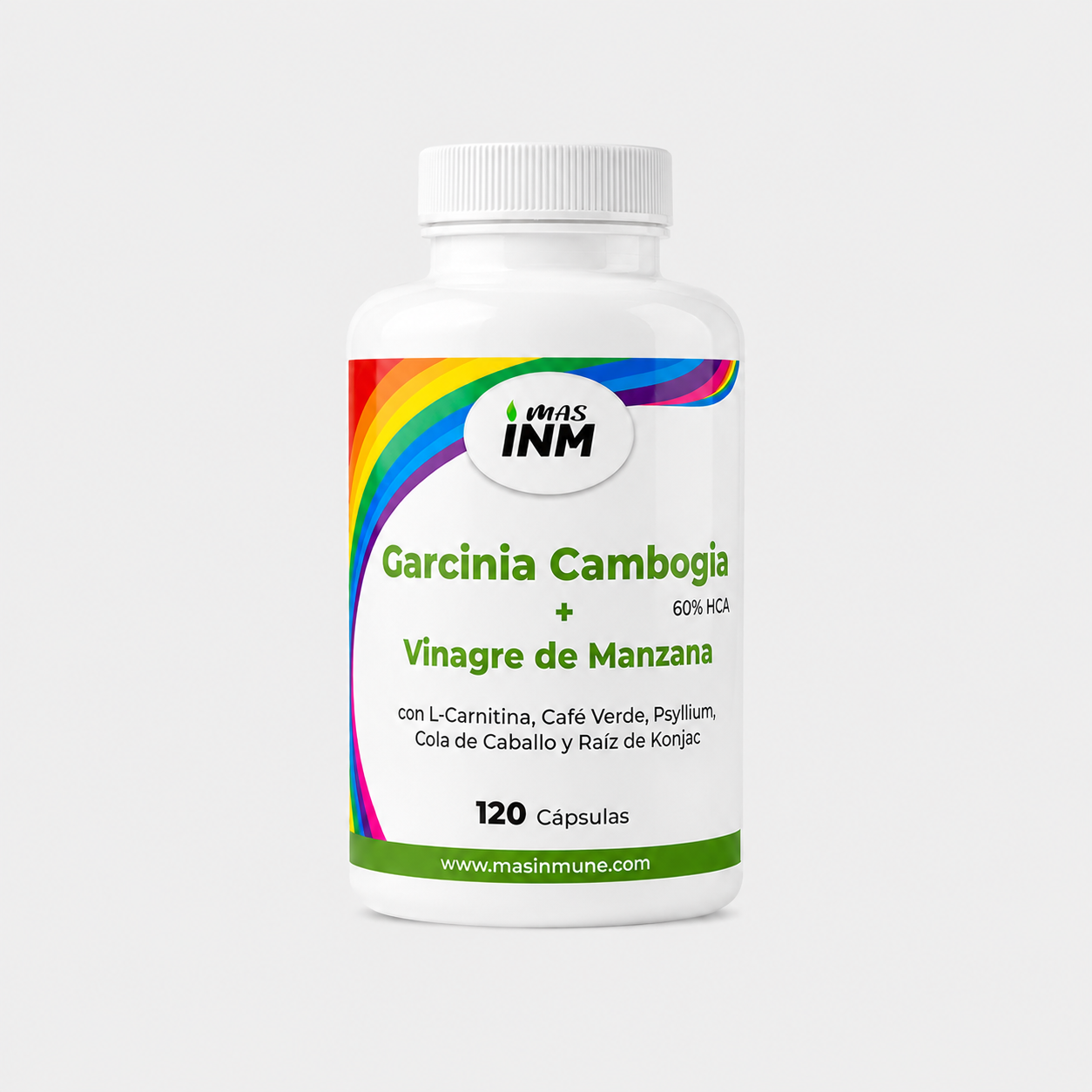 GARCINIA CAMBOGIA + VINAGRE DE MANZANA - 120 Cápsulas