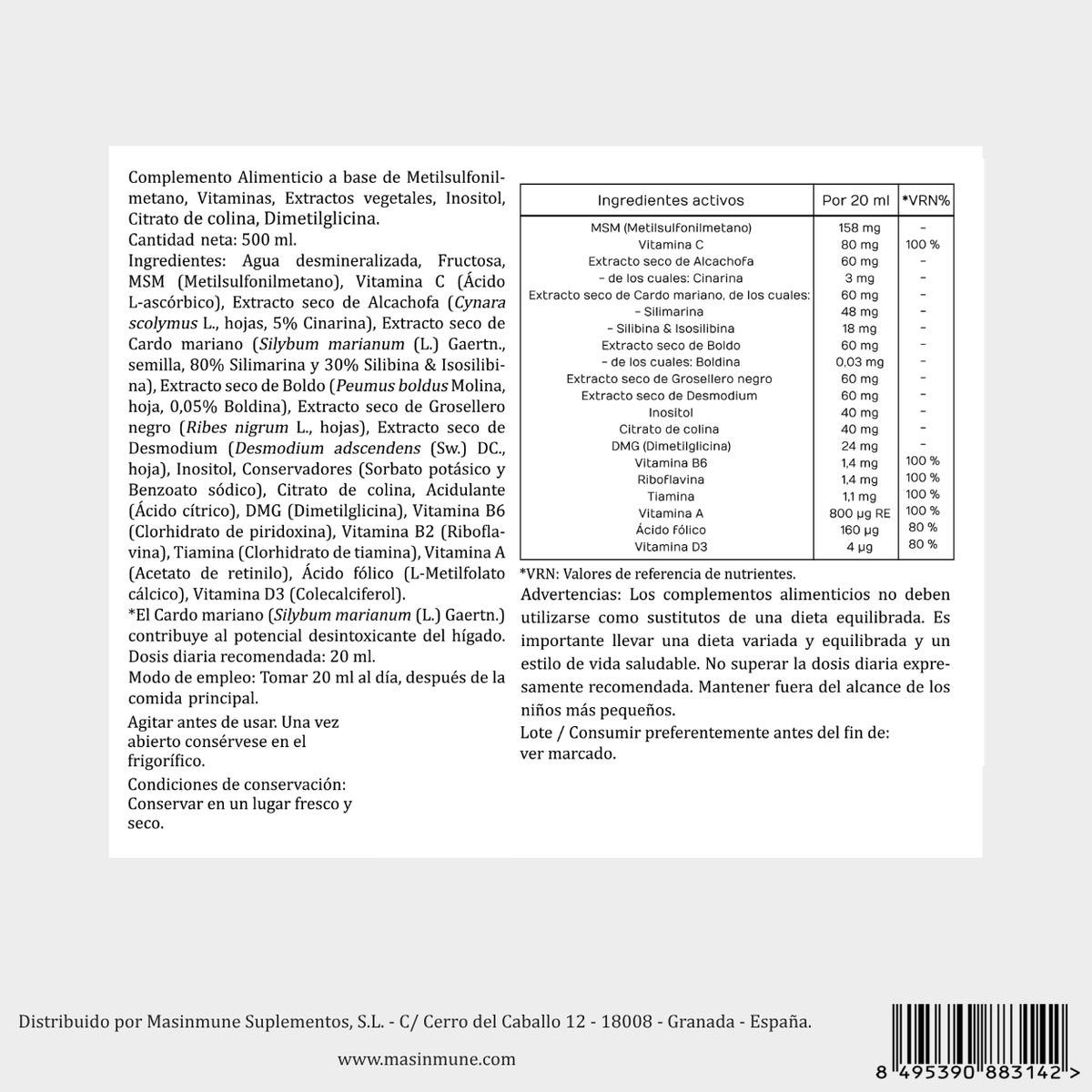 MASDETOX Hígado 500 ml