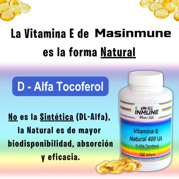 Diferentica entre Vitamina E Natural y Sintética Masinmune