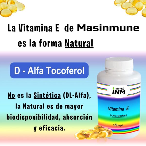 Vitamina E Natural en cápsulas o D Alfa Tocoferol