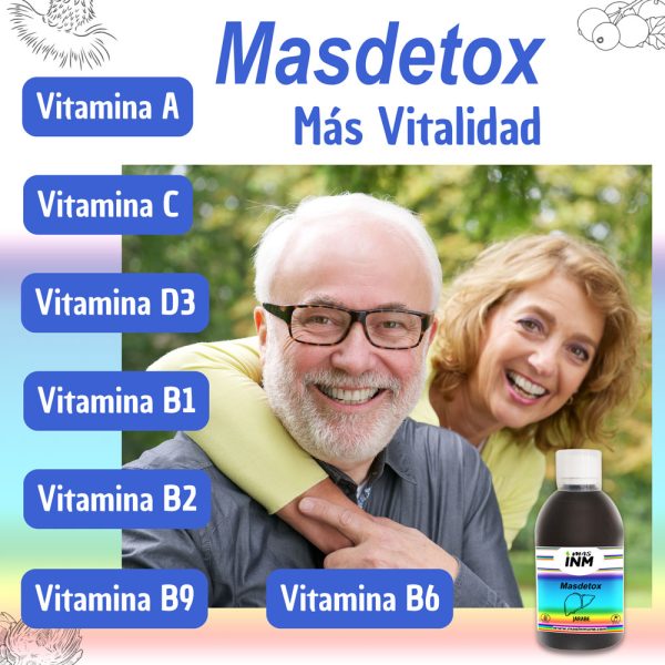 Detox con vitaminas para tener más energía y vitalidad. Masdetox Masinmune