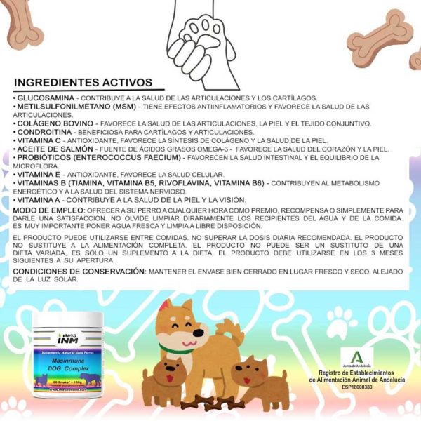 Suplemento Masinmune Dog Complex para la digestión canina