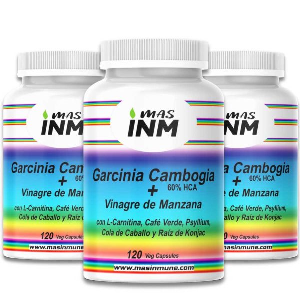 Fórmula adelgazante y de control de peso para mujer con garcinia cambogia, vinagre de manzana, psyllium, l-carnitina, café verde, glucomanano de konjac y cola de caballo.