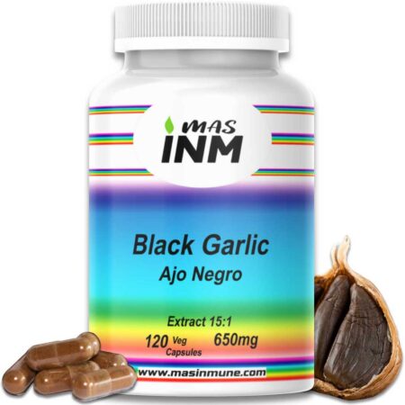 Cápsulas de Ajo Negro 650 mg – Suplemento antioxidante para protección celular y salud óptima