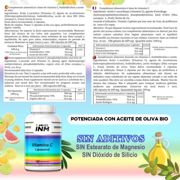 Pack Ahorro de VITAMINA C LIPOSOMAL - 540 Cápsulas - Imagen 6