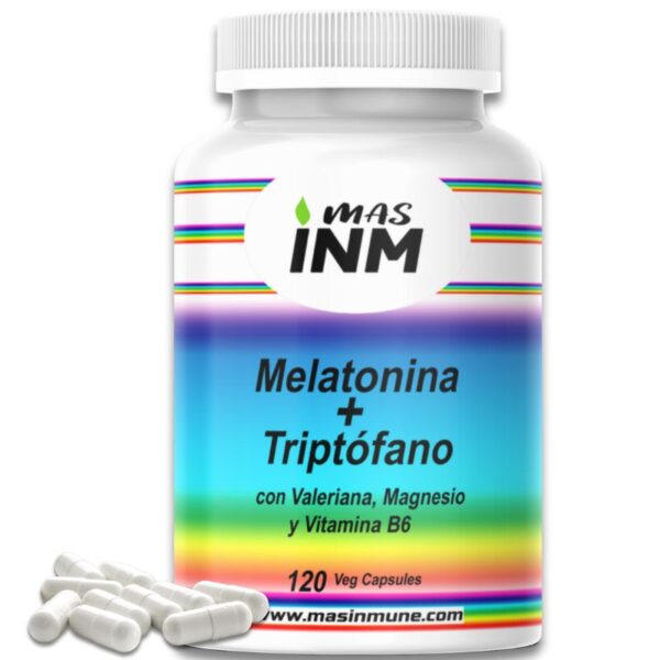 Suplemento con melatonina, triptófano y valeriana – Ayuda a un sueño profundo y relajante.