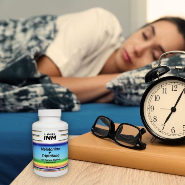 Complejo natural con melatonina y triptófano – Sueño profundo, relajación y bienestar.