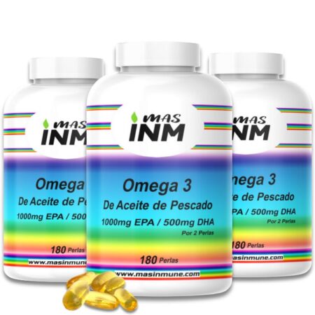 Perlas de Omega 3 con 50% EPA y 25% DHA – Suplemento para la salud del corazón y control del colesterol. Masinm