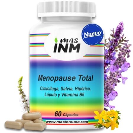 Menopause Total MASINM complemento alimenticio para la menopausia con cimicífuga, salvia, hipérico, lúpulo y vitamina B6. Masinmune