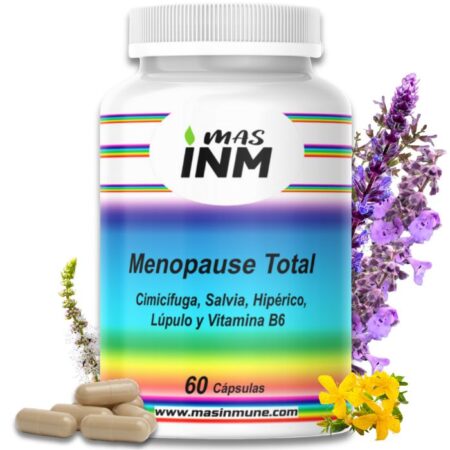 Menopause Total MASINM complemento alimenticio para la menopausia con cimicífuga, salvia, hipérico, lúpulo y vitamina B6. Masinmune