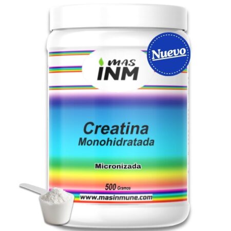 Creatina monohidrato micronizada Masinmune 5000 mg en polvo 500 gramos