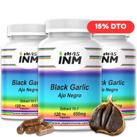 Cápsulas de Ajo Negro 650 mg – Suplemento antioxidante para protección celular y salud óptima