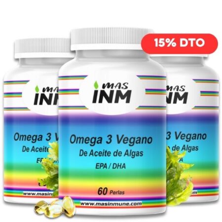 Omega 3 vegano MASINM de aceite de algas con EPA DHA complemento alimenticio 100% vegano