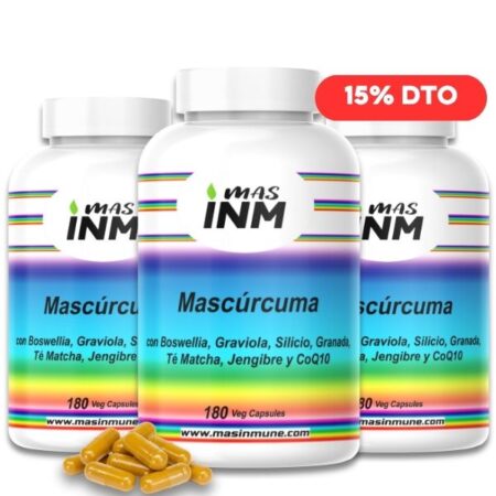 MASCÚRCUMA, suplemento antiinflamatorio natural en cápsulas.
