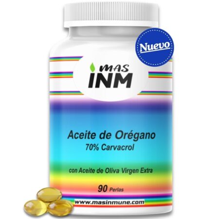 Aceite de orégano Masinmune 70% carvacrol en perlas para defensas y salud intestinal