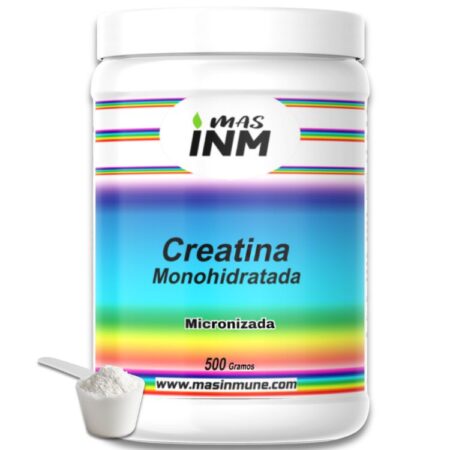 Creatina monohidrato micronizada Masinmune 5000 mg en polvo 500 gramos