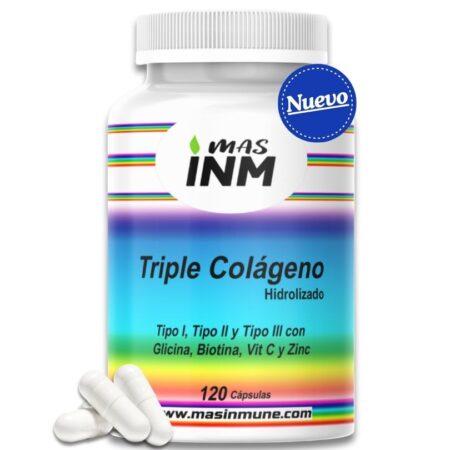 Triple Colágeno Hidrolizado Masinmune con Peptan Fortigel vitamina C biotina y zinc